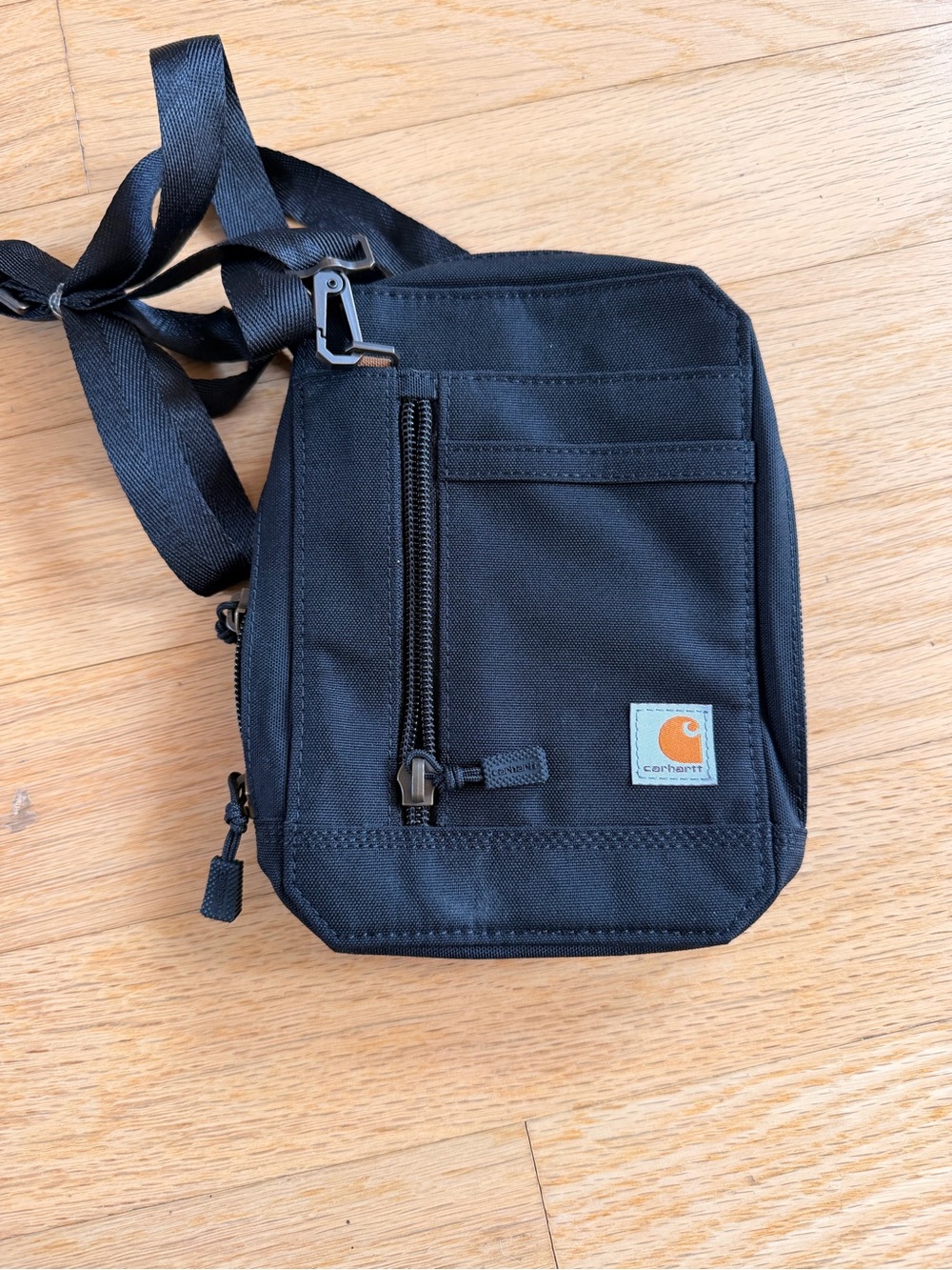 Carhartt Black Small Crossbody Belt Bag with Logo Patch